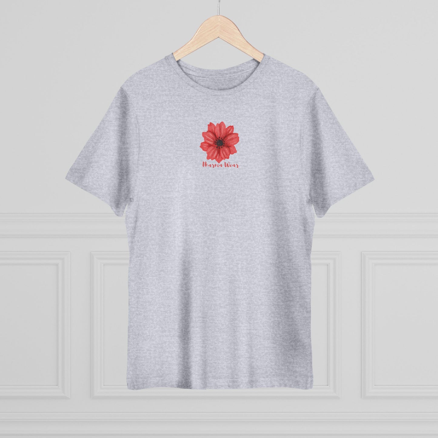 Buttercup Pink Flower Print T-shirt Heather Grey, Women