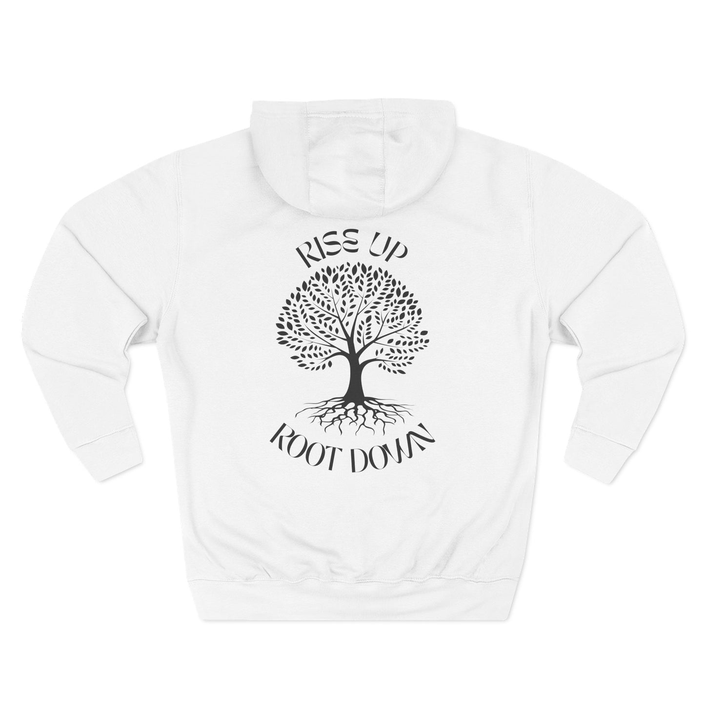 Root Down To Rise Up Sweatshirt Fleece Hoodie Charcoal Heather, Women