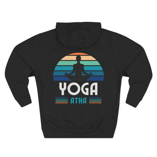 Yoga Atha Sweatshirt Fleece Hoodie Heather Grey Black, Women