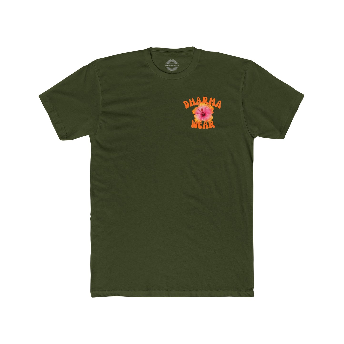 Hibiscus Flower Tee Solid Light Grey, Men