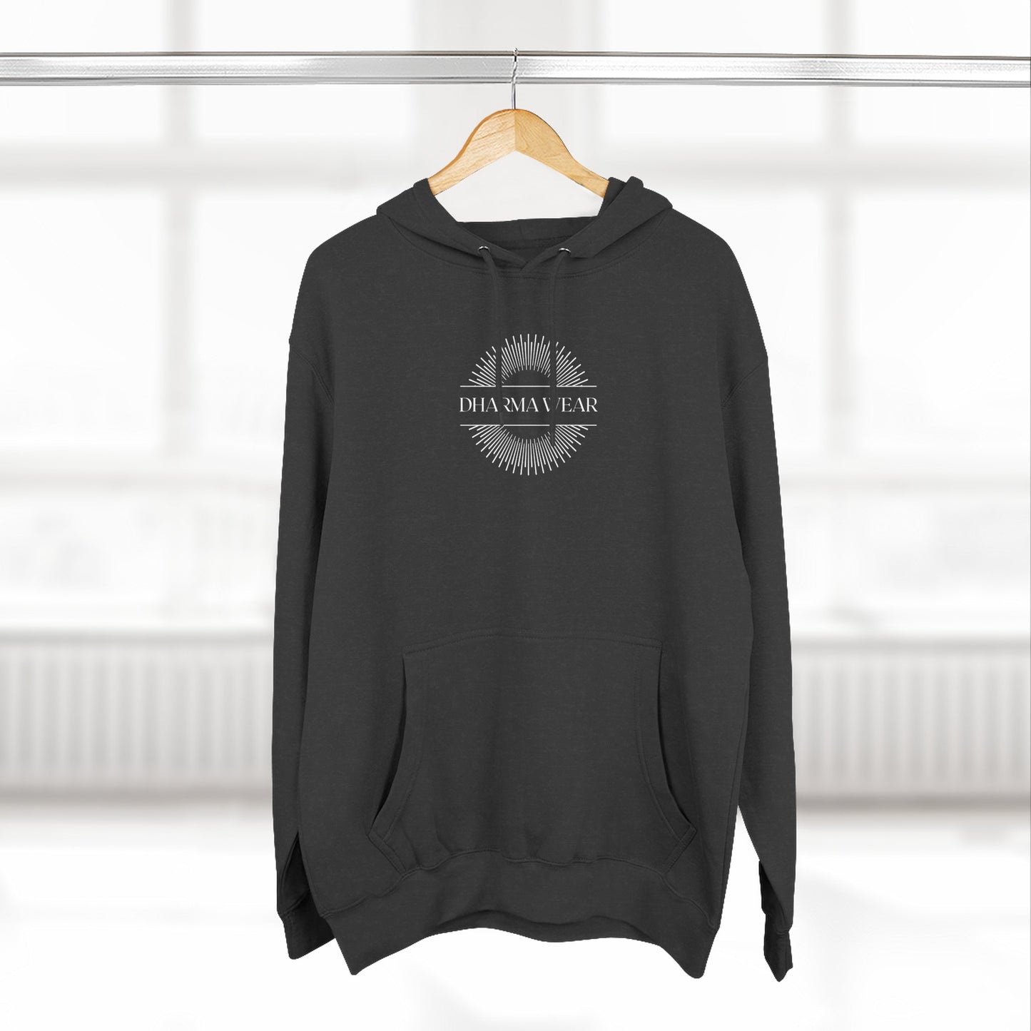 Inhale Exhale Sweatshirt Fleece Hoodie Navy, Women