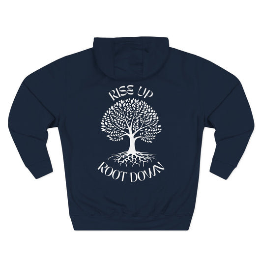 Root Down To Rise Up Sweatshirt Fleece Hoodie Navy, Women