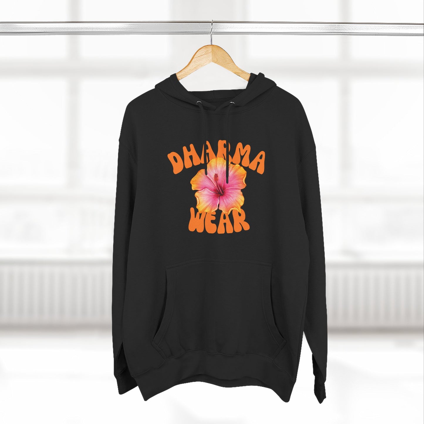 Hibiscus Flower Sweatshirt Fleece Hoodie White, Women