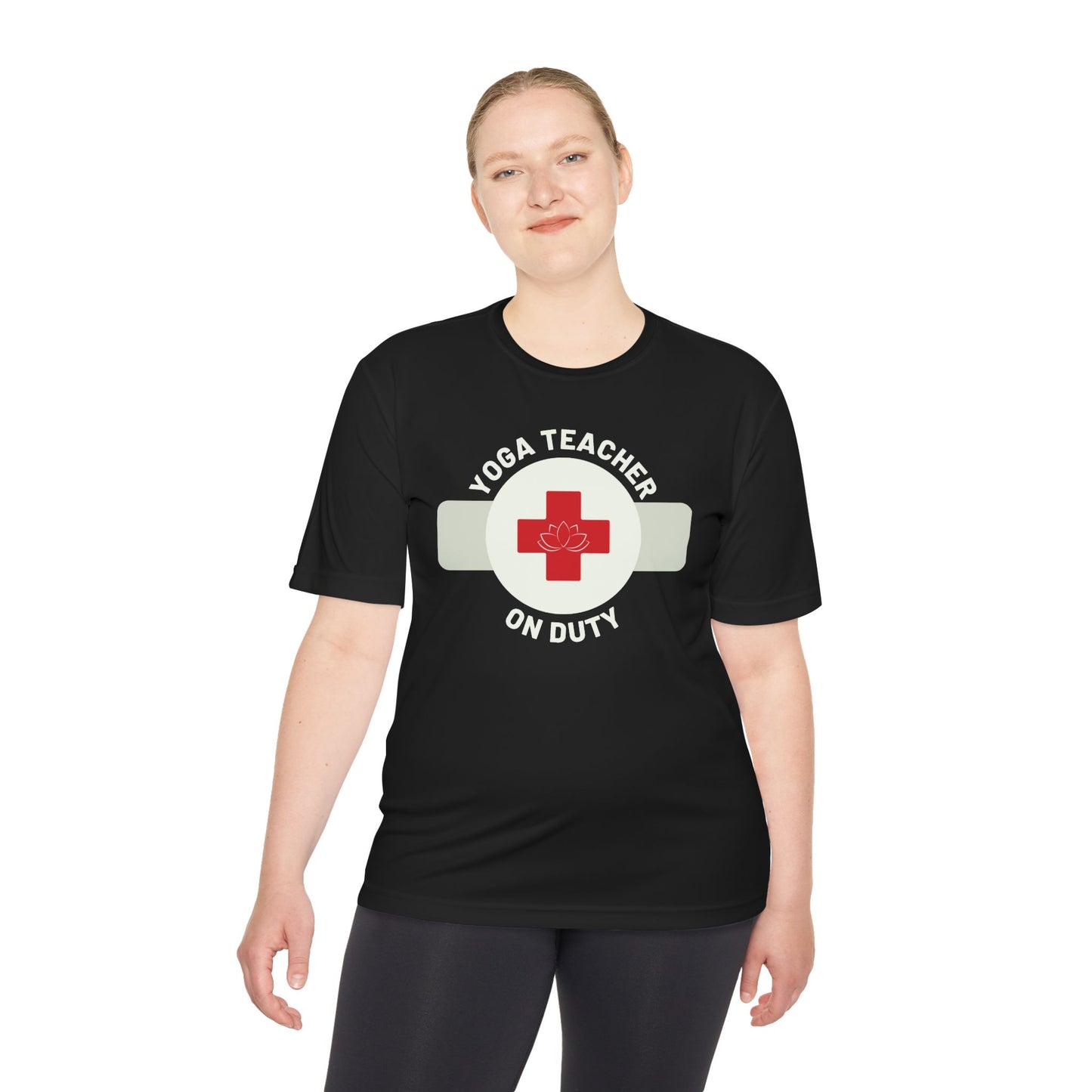 Yoga Teacher On Duty Athletic Moisture Wicking T Shirt, Men