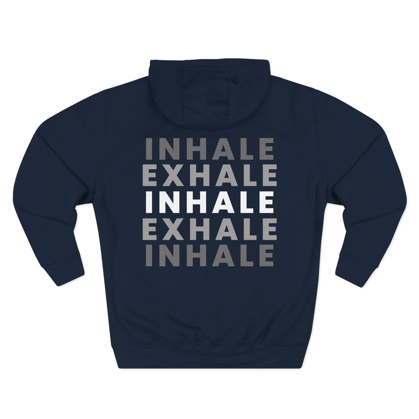 Inhale Exhale Sweatshirt Fleece Hoodie Charcoal Heather, Women