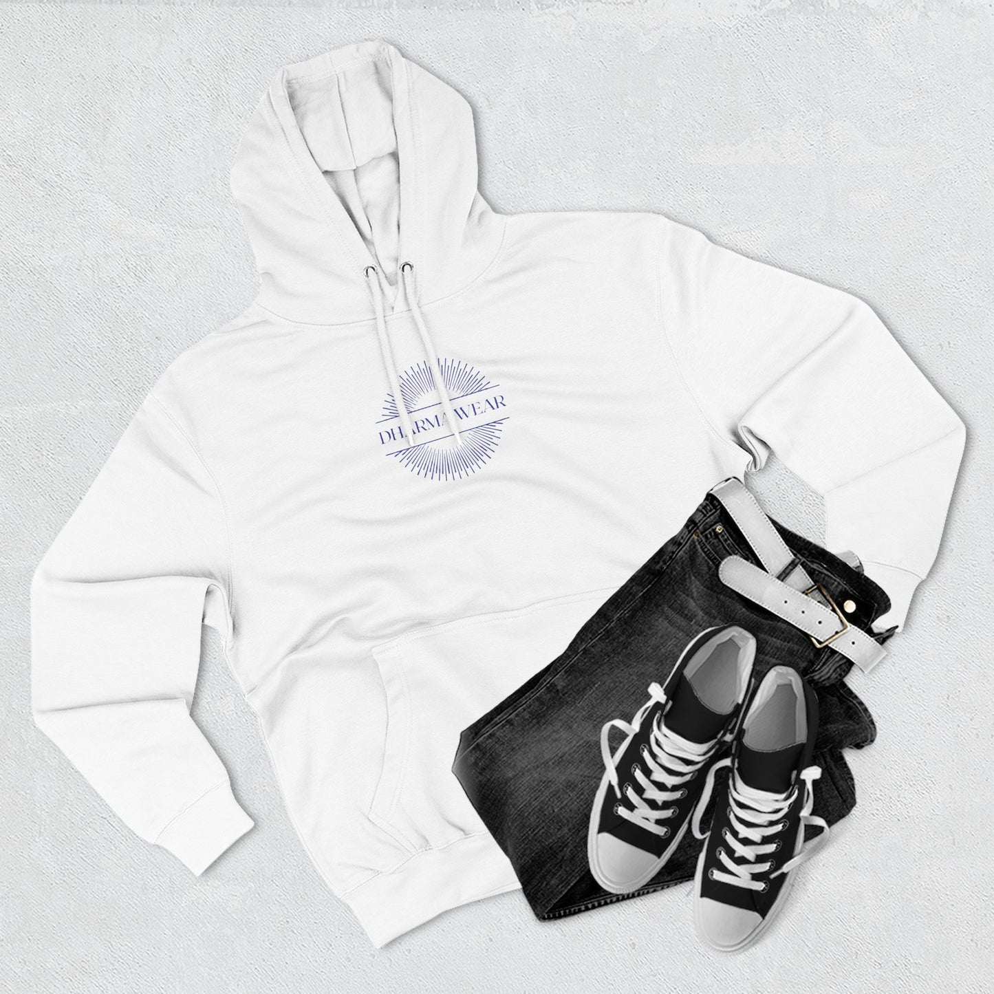 Yoga Atha Sweatshirt Fleece Hoodie White, Women