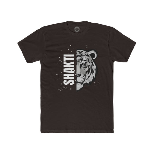 Shakti Tiger Crew T-Shirt Solid Dark Chocolate, Men