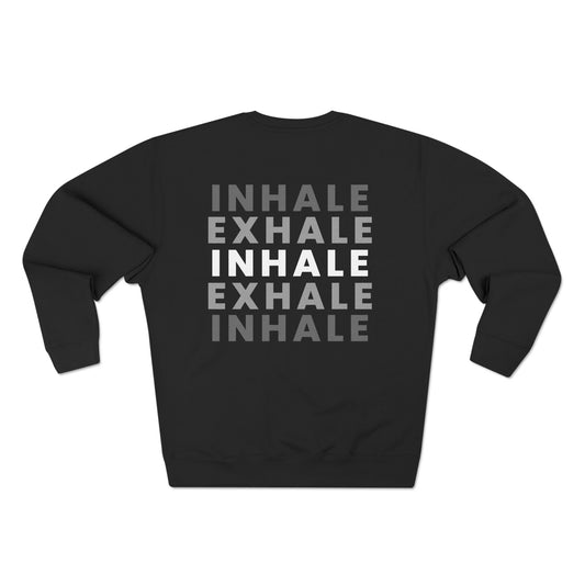 Inhale Exhale Crewneck Sweatshirt Black, Women