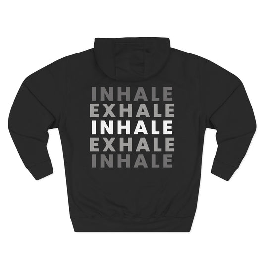 Inhale Exhale Sweatshirt Fleece Hoodie Black, Women