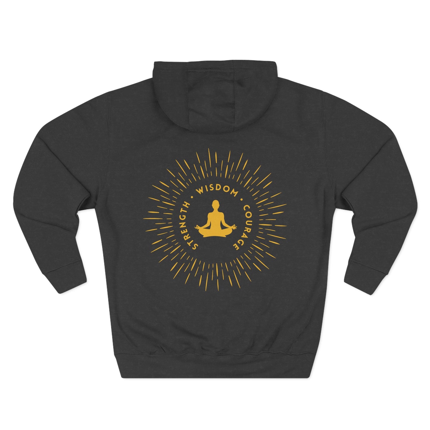 Strength, Wisdom & Courage Sweatshirt Fleece Hoodie Heather Grey, Women