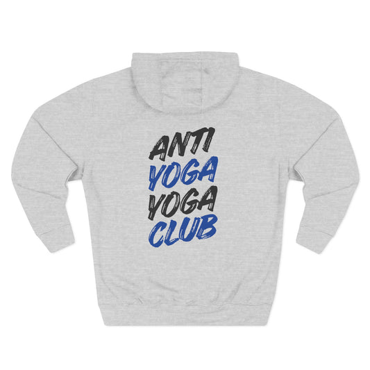Anti Yoga Yoga Club Sweatshirt Fleece Hoodie Heather Grey, Women