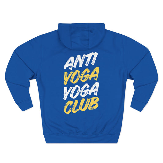 Anti Yoga Yoga Club Sweatshirt Fleece Hoodie Royal Blue, Women
