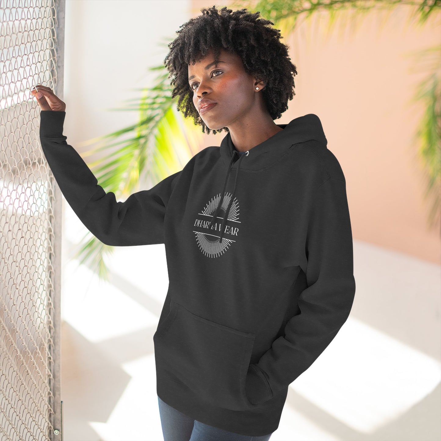 Yoga Atha Sweatshirt Fleece Hoodie Heather Grey, Women