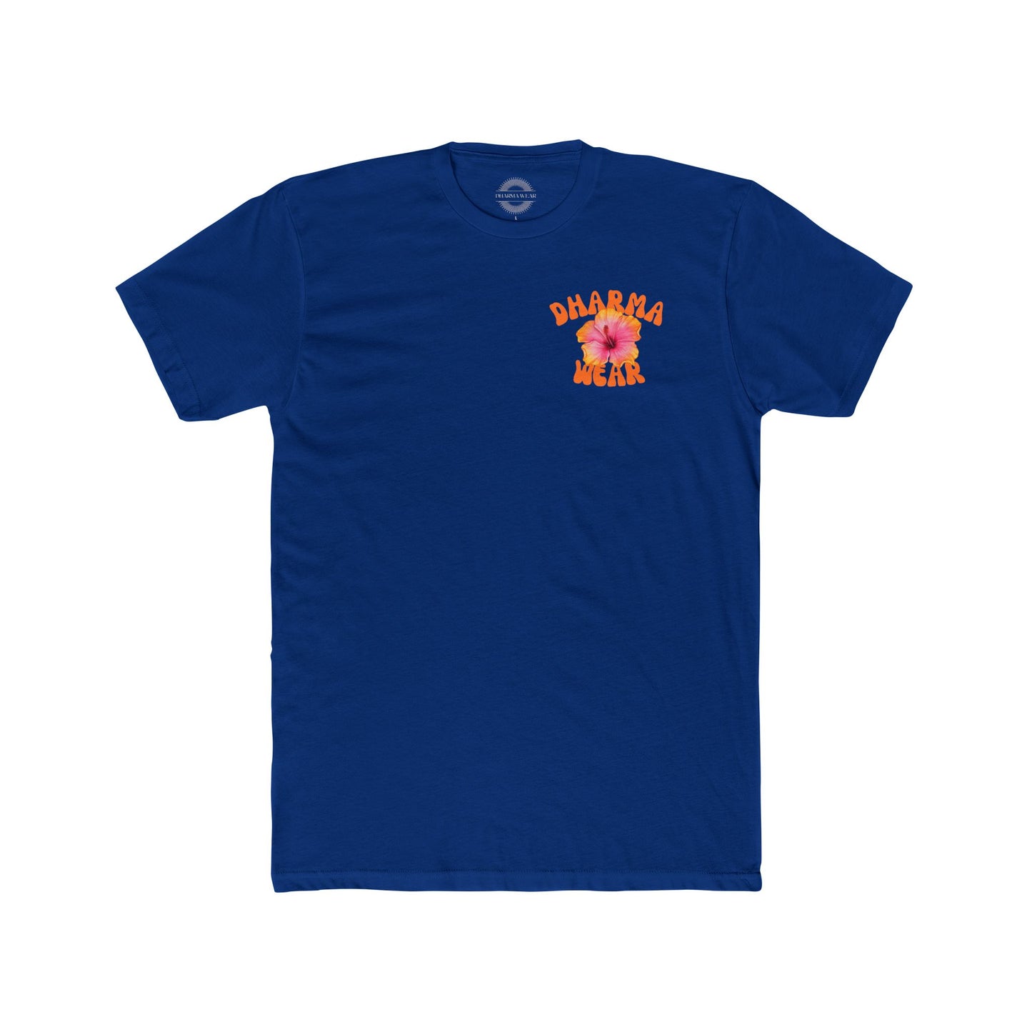 Hibiscus Flower Tee Solid Royal, Men