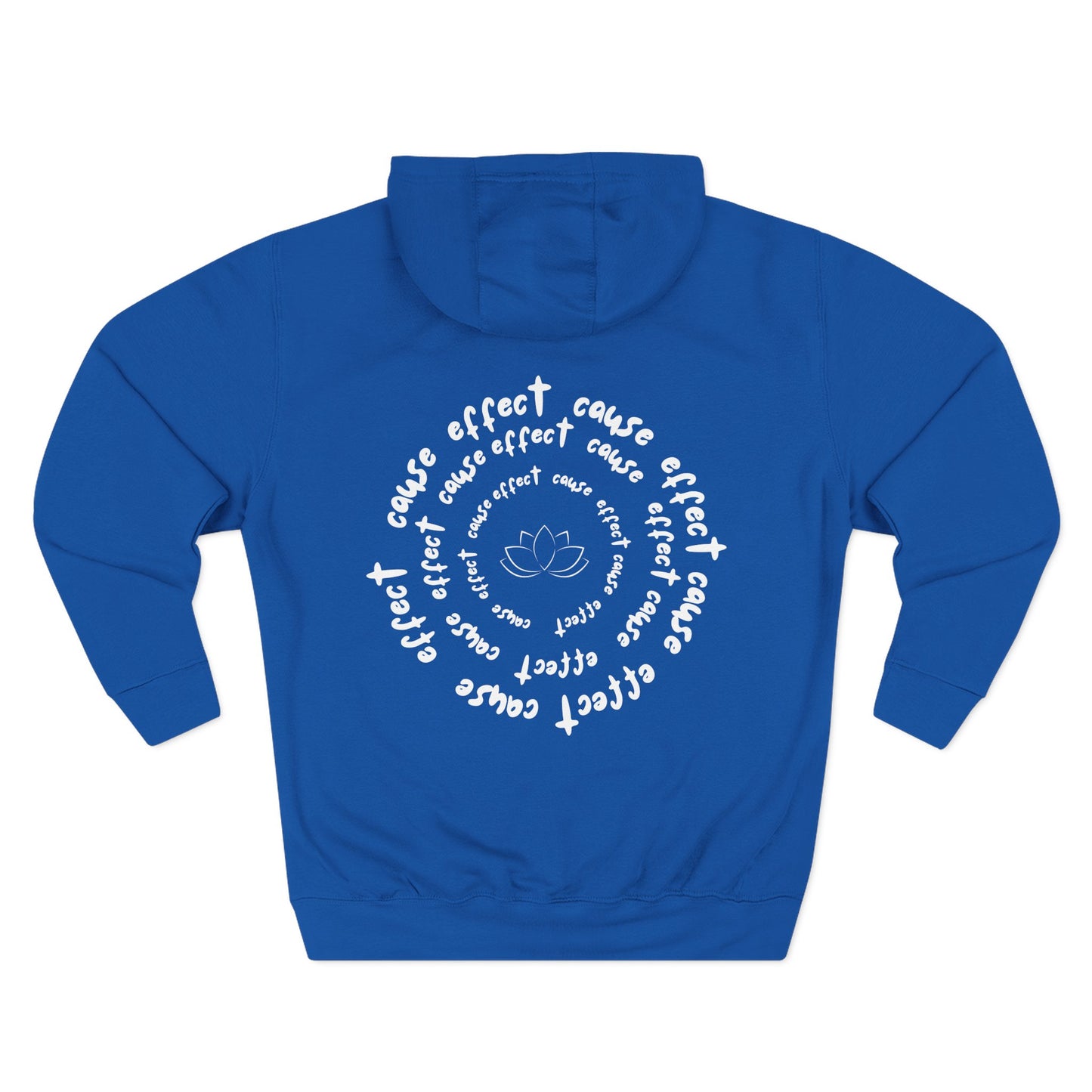 Karma Cause and Effect Sweatshirt Fleece Hoodie Charcoal Heather White, Women