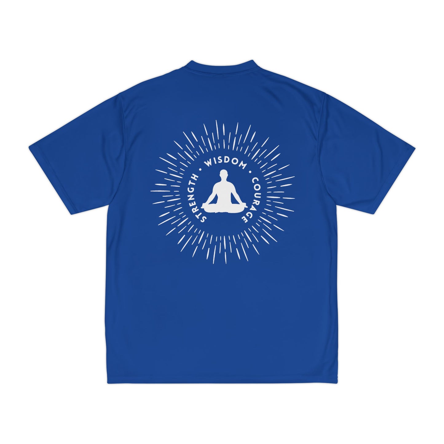 Strength, Wisdom, & Courage Performance T-Shirt Navy, Men