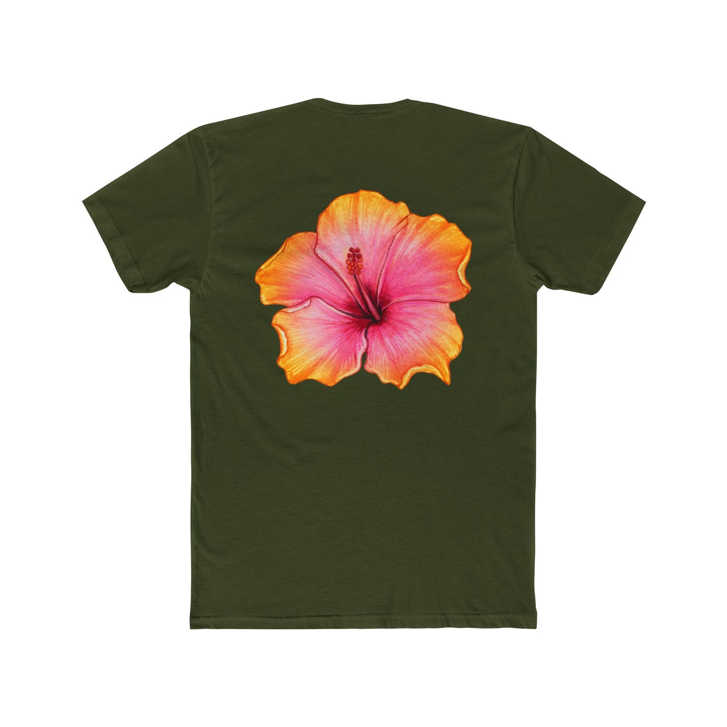 Hibiscus Flower Tee Solid Royal, Men