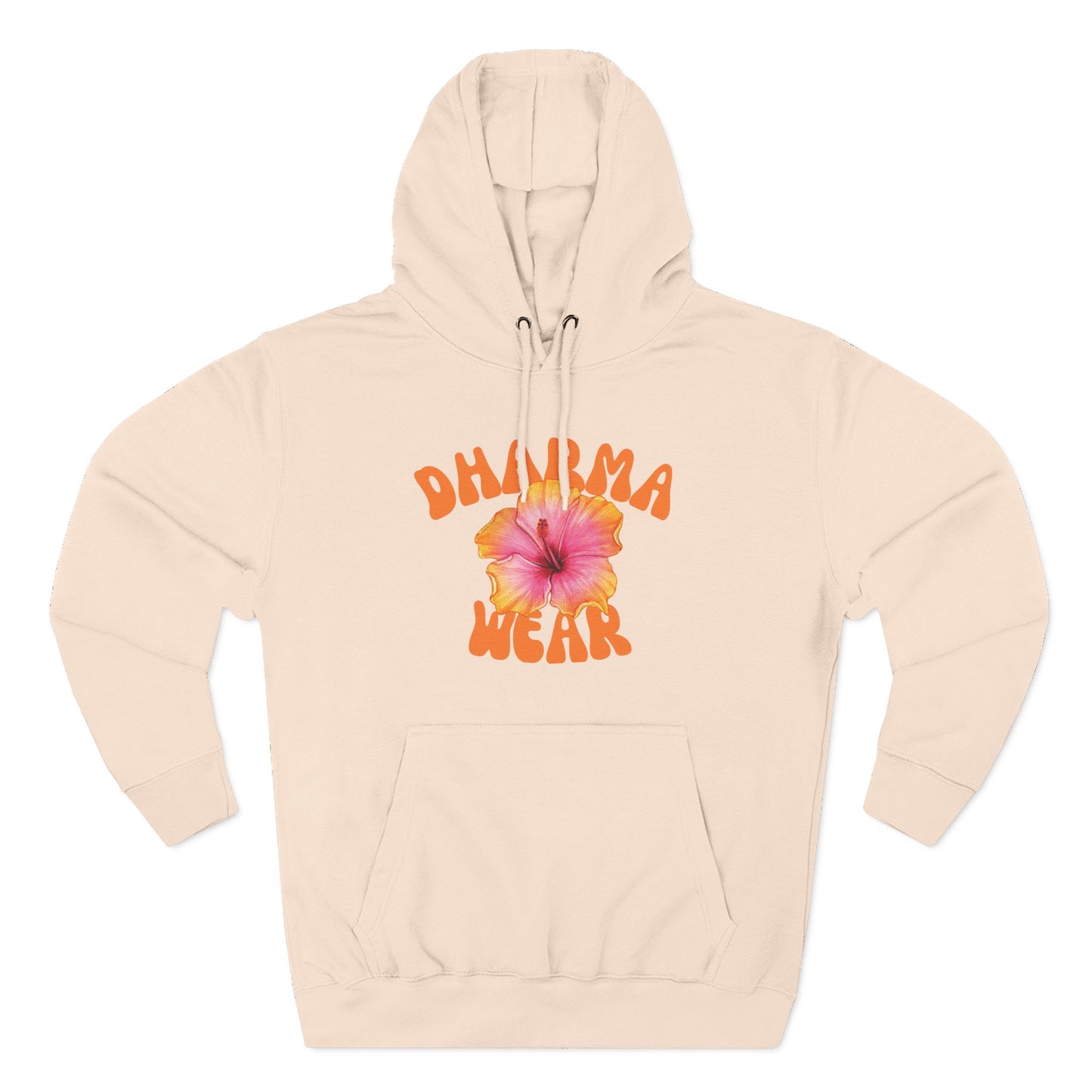 Hibiscus Flower Sweatshirt Fleece Hoodie White, Women