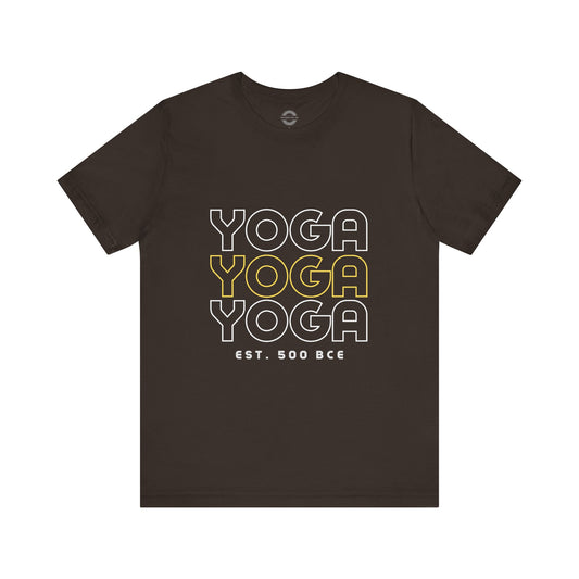 Yoga Est. 500 BCE T-Shirt Forest Brown, Women