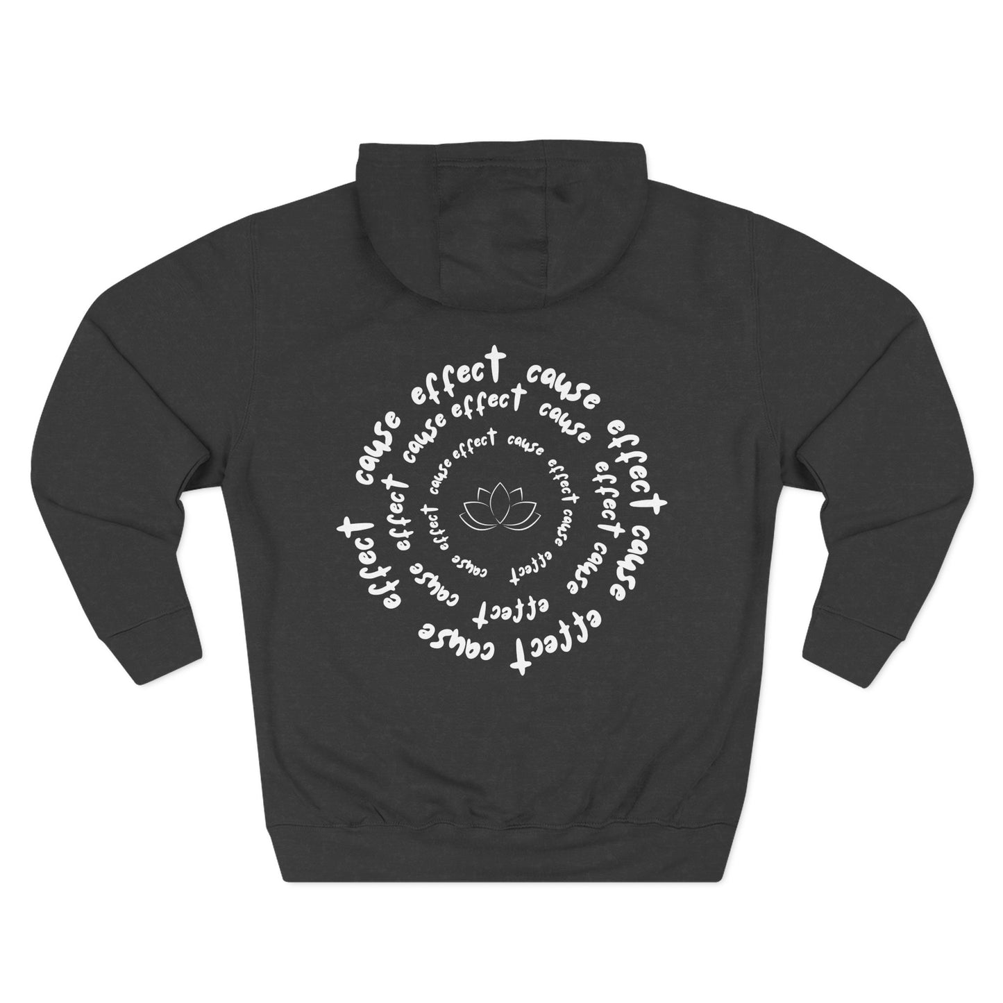 Karma Cause and Effect Sweatshirt Fleece Hoodie Black, Women
