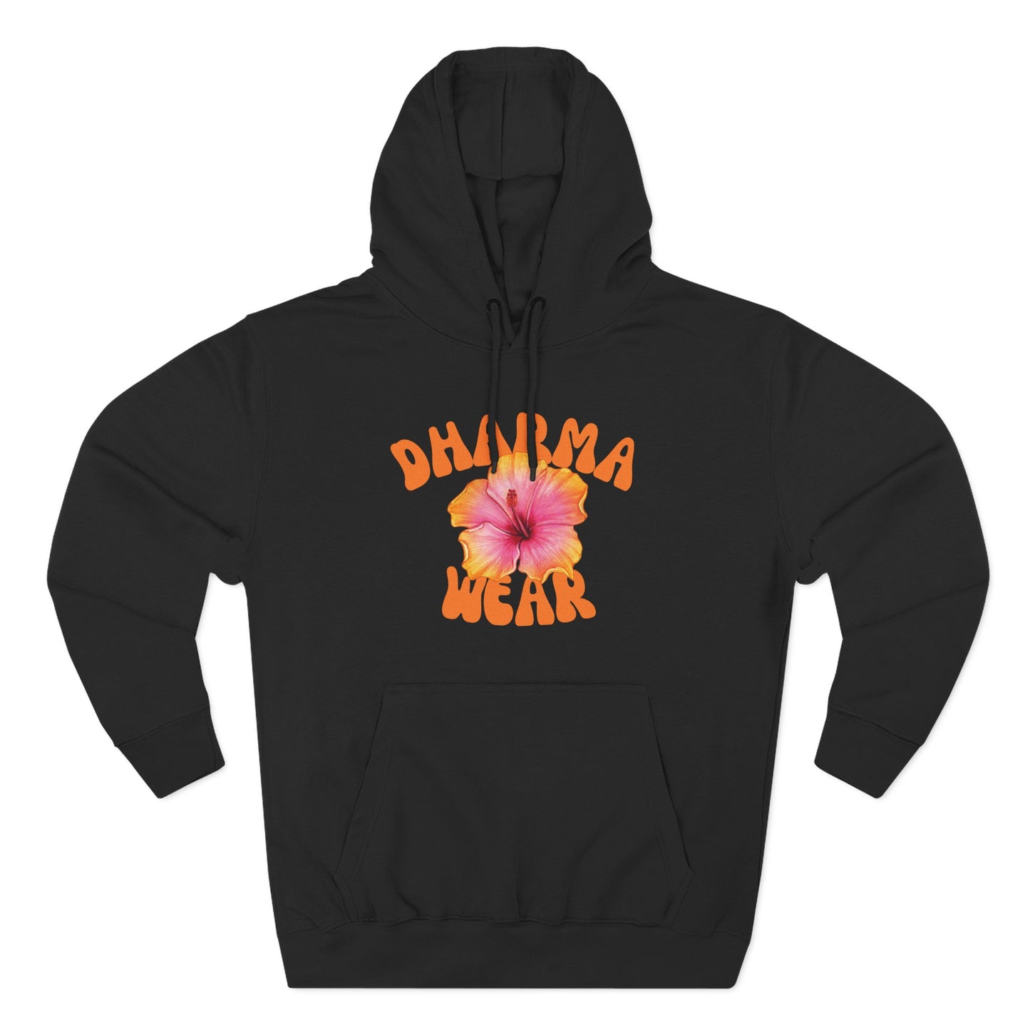 Hibiscus Flower Sweatshirt Fleece Hoodie White, Women