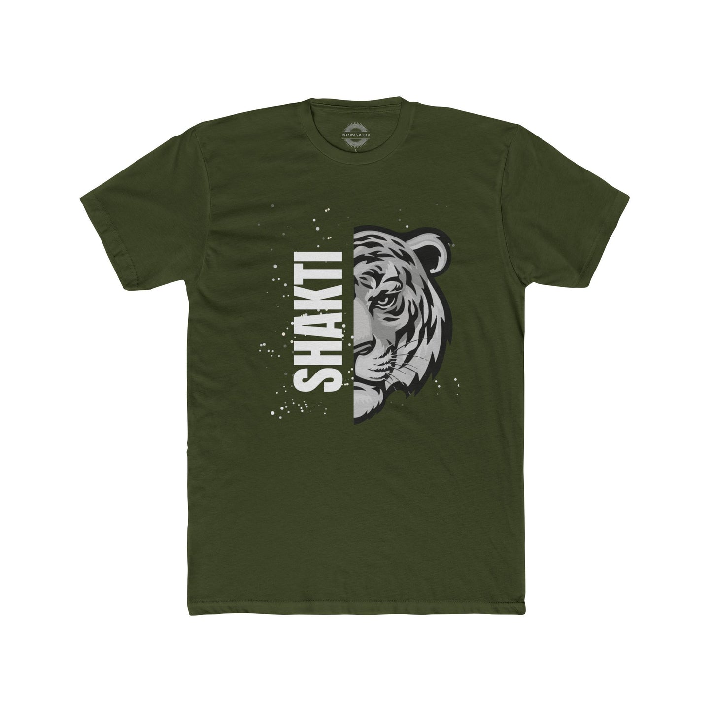 Shakti Tiger Crew T-Shirt Solid Black, Men