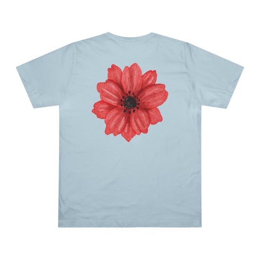 Buttercup Pink Flower Print T-shirt Blue Mist, Women