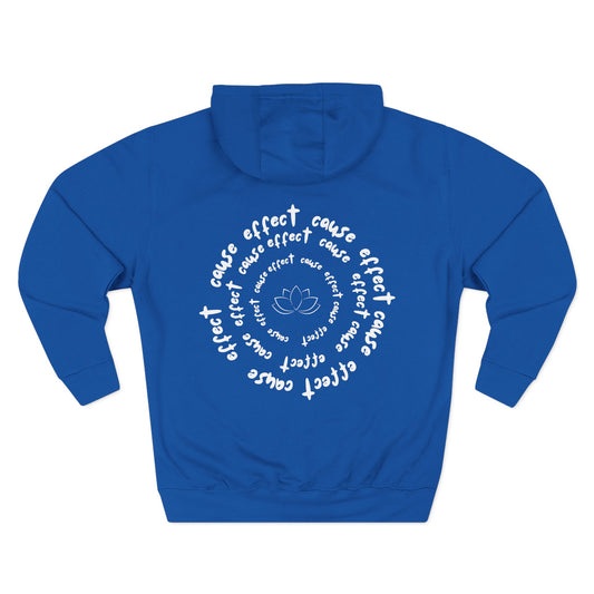 Karma Cause and Effect Sweatshirt Fleece Hoodie Royal Blue, Women